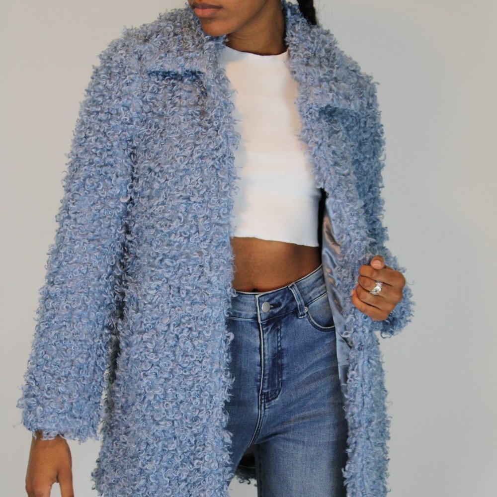 Carre Noir light blue textured jacket